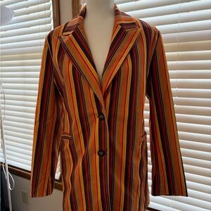 Groovy The Hippie Shake Striped Multicolor Women's Blazer